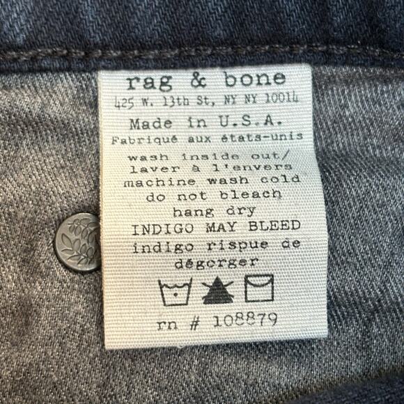 Rag and Bone Fringe Coal Denim‎ Cutoff Jean Shorts Women’s Size 25 - Picture 4 of 10